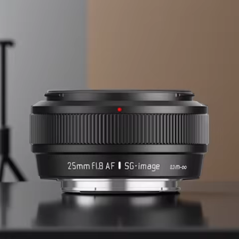 SGimage AF 25mm F1.8 Auto Focus Standard Prime Camera Lens for Portrait Photography with Sony E Fuji