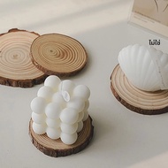 10ชิ้นไม้สนธรรมชาติวงกลมยังไม่เสร็จแผ่น kulit Kayu งานฝีมืองานปาร์ตี้งานแต่งงาน
