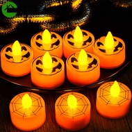 [H&L]2/5/10PCS - Halloween Pumpkin Candle Lights Spider Web Lantern, Mini Decor for Tabletop/Window,