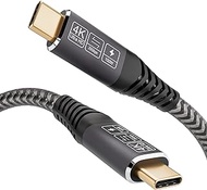 USB C to C 3.2 Gen 2 Cable 100W/20Gbps [6.6FT/2M] 4K Video Output Fast Charge Compatible with Thunderbolt 3 for iPhone 15 Pro MacBook iPad Galaxy S23 Pixel Dell LG Type C Display Monitor etc.…