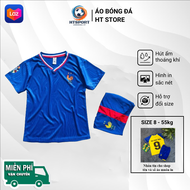 Quần Áo Bóng Đá - Quần Áo Đá Bóng Trẻ Em Tuyển Pháp Thun Lạnh In 3d Cao Cấp Size 8-55kg -In Tên Số T