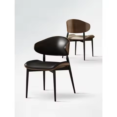 Italian light luxury minimalist Eames dining chair home retro Nordic dining table island chair