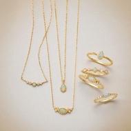 CEDONY | Light Luxury Custom Opal Series Japanese Counter agete Collision Necklace Ring