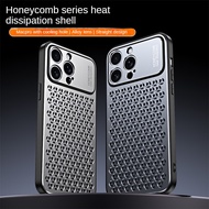 For iPhone 16 15 14 Plus 13 Pro Max Phone Case Aluminum Alloy Honeycomb Super Strong Heat Dissipatio