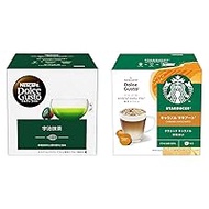 Nescafe Dolce Gusto Exclusive Capsule, Uji Matcha 16 Pages x 1 Box + Starbucks Caramel Macchiato Nescafe Dolce Gusto Exclusive Capsule 12 Piece