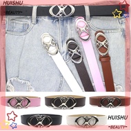 HUISHU Lether Belt, Cross Moon Star Design Y2k Belt, Vintage Y2k Punk Pu Leather Punk Belt Men Women