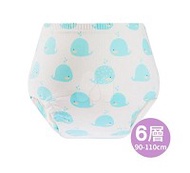 Pureal 純真兔 6層一體學習褲(竹纖款)-小鯨魚
