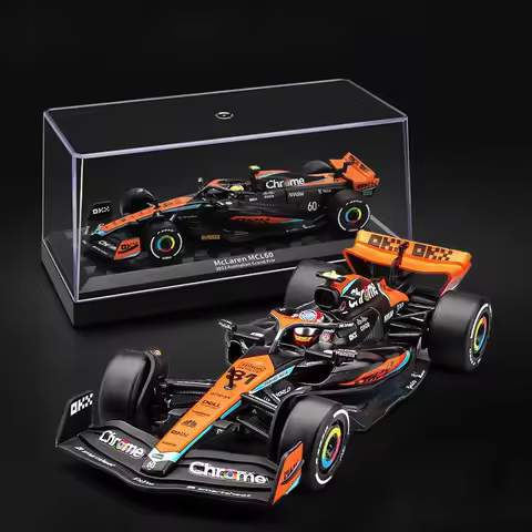 1:43 Mclaren MCL60 2023 4# Lando Norris P2 British GP Mclaren F1 #81 Oscar Piastri Diecast Alloy Met
