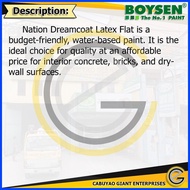 ﹍ ➠ ✽ Nation N-1540 Dreamcoat Flat Latex White by Boysen (16 liters pail)