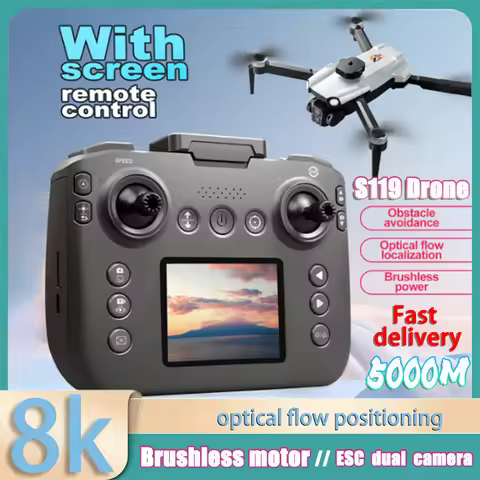 2025 S119 MAX Drone Professional 8K Camera with Large Screen Remote Control Aerial FPV Avoiding Obst
