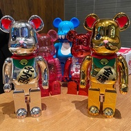 Bearbrick400% Building Blocks Violent Bear Golden Fortune Lucky Cat Figurine Doll Trendy Play Orname