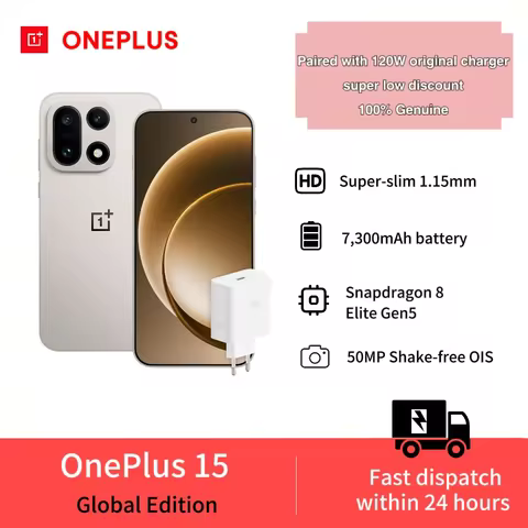 OnePlus 15 5G Smartphone, Global Version16GB+512GB, Including 120W Charger,Snapdragon 8 Elite Gen 5,
