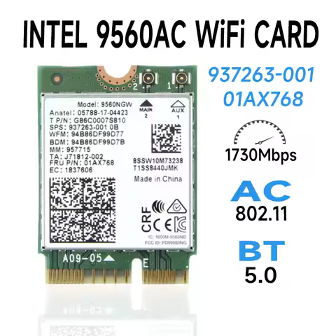 Dual-Band Wireless AC 9560 9560NGW AC9560 for 9560ngw 802.11ac NGFF 2.4G / 5G 2x2 Wi-Fi Card Bluetoo