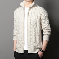 Lomon Men's Cardigan - Stand-Up Collar Design for Spring & Autumn