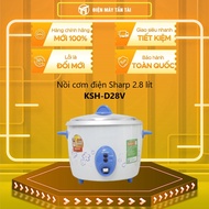 KSH-D28V - Nồi cơm điện nắp rời Sharp 2.8 lít KSH-D28V Lòng nồi Nhôm không chống dính (màu ngẫu nhi