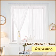 Window Curtains Velcro Thin White Sheer Curtain