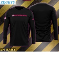 FOOD PANDA PREMIUM Outdoor T-shirt RIDER FO0D PANDA JERSI PANDA JERSI FOOD 2024 New Long Sleeved Spo