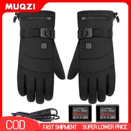 1 Pair Heating Gloves Touchscreen Waterproof Three Gears Large Heating Area Windproof Keep Warm Elec