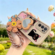 For OPPO A16s/A18/A5 5G/A5X/A6x/A1x/A2x/A3 4G/A3 5G/A3X 4G/A3X 5G(India)/A16 Cover 3pcs( Cute cat ph