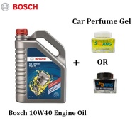 [READY STOCK] Bosch SN 10W40 Semi Synthetic Engine Oil (4L) + Car Perfume Gel
