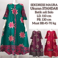 DASTER SEKDRESS JODHA MAURA TERBARU BATIK CAP SOLO LENGAN 7/8 DRESS PANJANG BUSUI