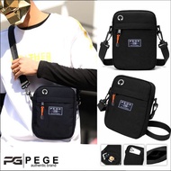 HITAM Cool Plain Black Miron Shoulder Sling Bag / Men Women's Bag / Unisex / -BG222
