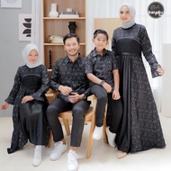 Baju Batik Couple Keluarga Sarimbit Gamis Motif Songket Kombinasi Baru