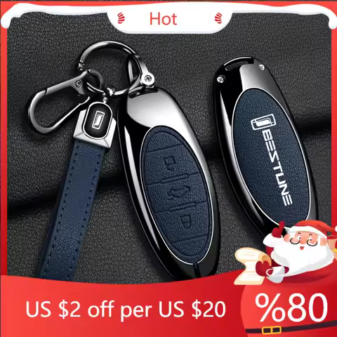 Hot Metal Car Key Fob Cover Case Protector Holder Shell for 2021 FAW Bestune T77 T77pro New B70 T55 