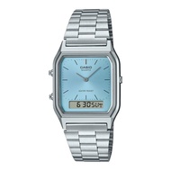 Casio General Blue Dial Silver Stainless Steel Strap Watch AQ-230A-2A1MQYDF