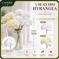 5 Head Mini Hydrangea Artificial Flower | Artificial 5 Head Mini Hydrangea for Home & Wedding Decor 
