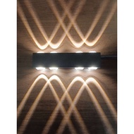 W-8836/8X1W BK 3000K OUTDOOR WALL LIGHT