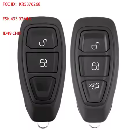 433MHz ID49 Smart Remote Key KR5876268 F1ET-15K601-AE For Ford Focus Kuga Fiesta C-Max 2011-2019 Key