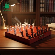 [Kesoto] Terracotta Fighter Chess Set Travel Friendly 3D Chinese Chess Set Foldable for Tourists