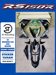 HONDA RS-150R RS150R V1 WINNER 150 (33) BLACK COVER SET (STICKER TANAM) RAPIDO NEW ACCESSORY AKSESOR