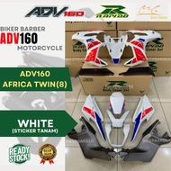 RAPIDO Honda Adv160 Africa Twins (8) White Body Coverset (Sticker Tanam) Motorcycle Accessories
