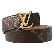 Louis Vuitton LV M0149V LV Iconic 金屬LOGO釦飾老花雙面皮帶 85CM