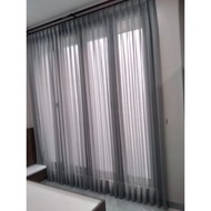 Grey Curtain Vitrase 3 Meters Wide Inner Curtain Window Curtain