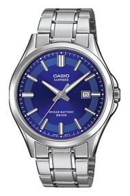 Casio Standard นาฬิกาข้อมือผู้ชาย สายสแตนเลส รุ่น MTS-100D,MTS-100D-2A,MTS-100D-2AV - สีเงิน-น้ำเงิน