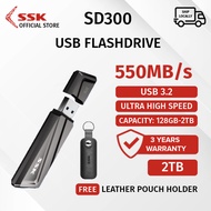 SSK SD300 USB 3.2 Flash Drive 2TB 550MB/s USB Pendrive USB3.2 Gen2 Flash Drive (2TB)