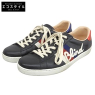 Gucci 三色低筒運動鞋，男鞋，黑色，尺寸 8 1/2 (497276)，8.5 [二手]