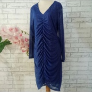 Branded glitter birel party dress /Original glitter dress party dress biru
