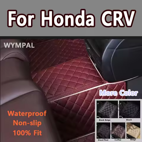 Luxury Car Floor Mats For Honda CRV CR-V Hybrid RT5–RT6 RW1–RW8 2019 2020 2022 2021 Leather Car Mats