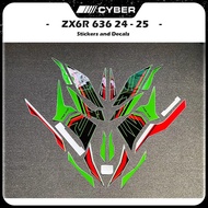 For Kawasaki ZX-6R ZX6R Ninja6R 2024-2025+ ZX6R 24-25 Motorcycle Fairing Shell Replica Sticker Decal