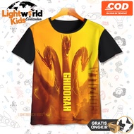 Baju Kaos Anak Anime - Kaos Game 3D Lucu - Kaos Printing Godzilla Art 25 Limited Edition Untuk Usia 