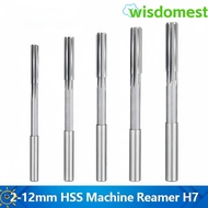 WISDOMEST HSS Reamer, Shank Diameter H7 Chucking Reamer, Drill Straight Flute 2mm-12mm|Tool Metal