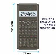 Original SCIENTIFIC CALCAULATOR FX 570EX CLASSWIZ!! BLACK/PINK/BLUE!! FX 570MS!! FX 570MS 2ND EDITIO