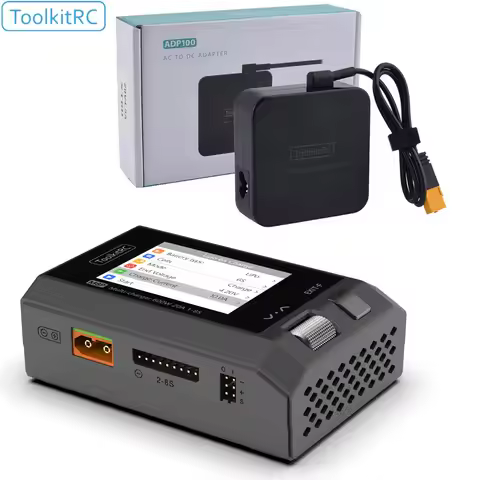 ToolkitRC M8P 600W 20A LCD Multifunctional DC Balance Charger Discharger 1-8S Lipo Battery Checker E