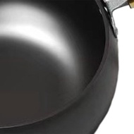 Wok Pan Cooking Wok Wooden Handle Induction Cooker Boiling No Coating