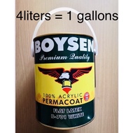 Boysen Permacoat Flat Latex White - 1 Gallon (4 Liters)