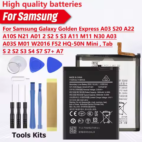Battery For Samsung Galaxy A03 S20 A22 5 S3 A11 W2016 M11 N30 A03 A03S M01 A10S N21 A01 2 S2 F52 Min